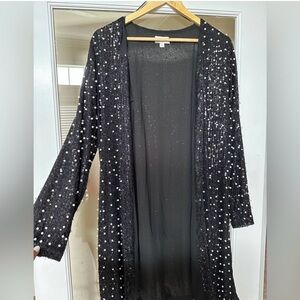 Black Sequin Women's Cardigan